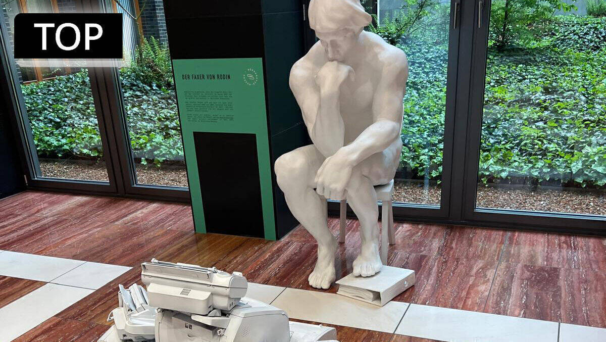 Lange als "Denker" missverstanden: Der Faxer von Rodin